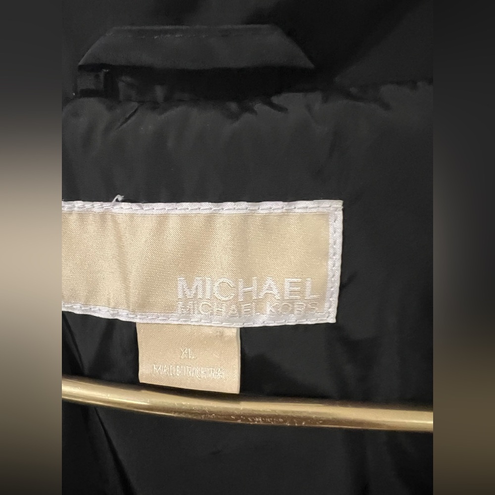MICHAEL KORS Women's MK Trench Coat with Hood Black Polyester Gold
Logo Size XL - Picture 5 of 9